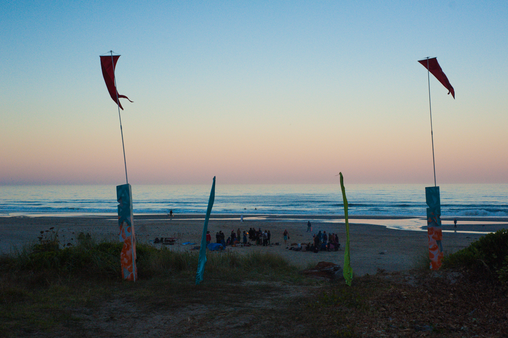 The beach as the sun rose that morning was magical.